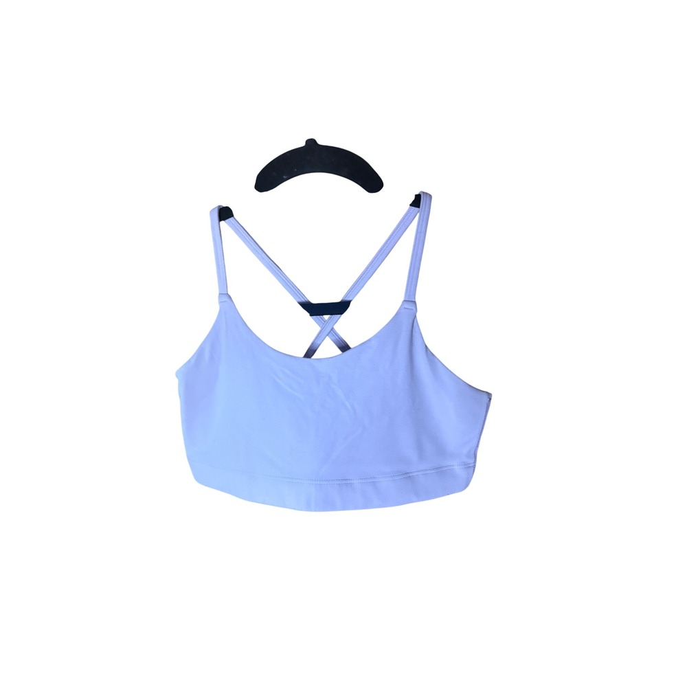 Athleta Girl Lilac Purple Criss Cross Back Sports Bra Size XL 14 Activewear
